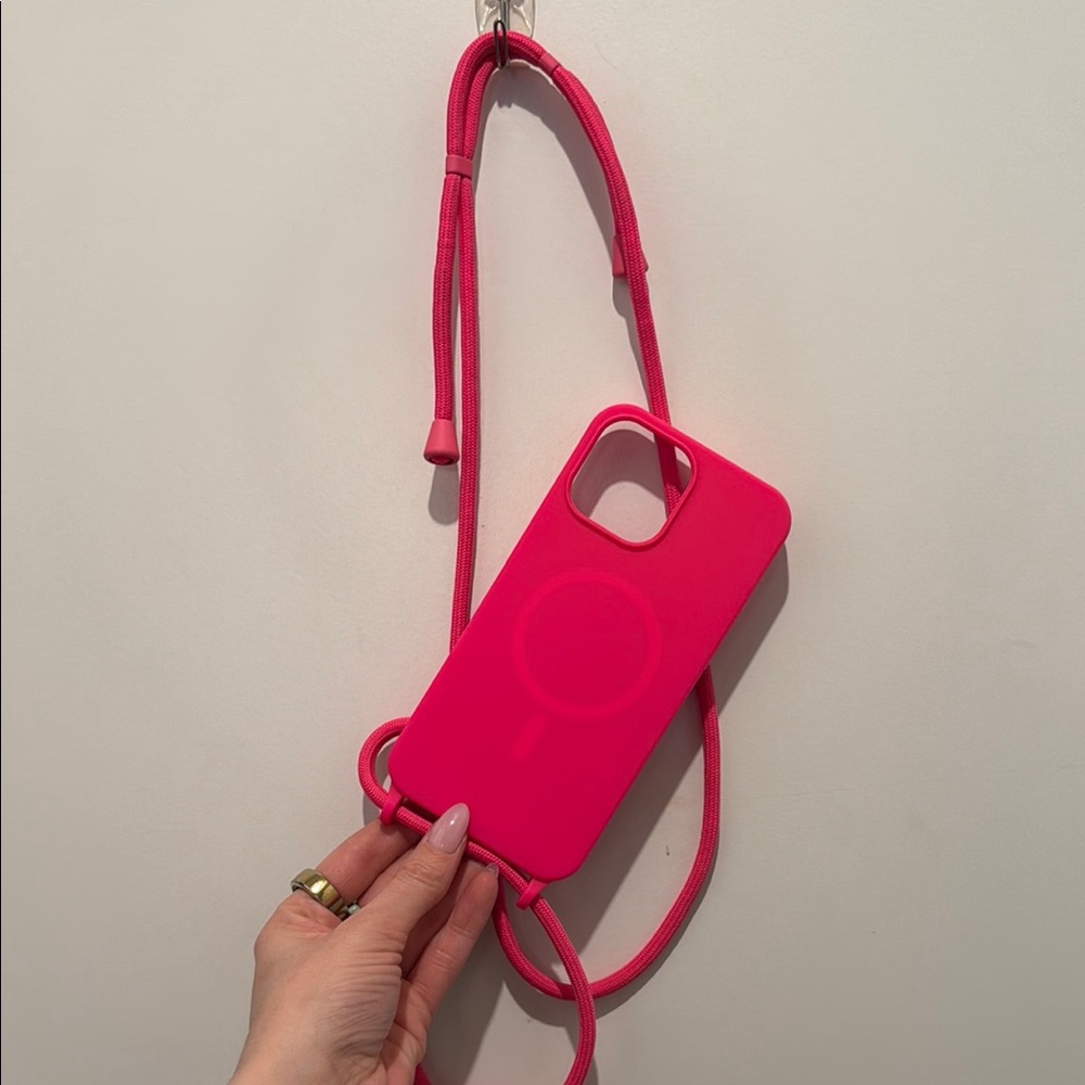 Pink Phone Case with Strap